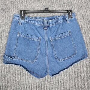 Wild Fable Women's Blue Denim Utility Shorts Super High Rise Size 14